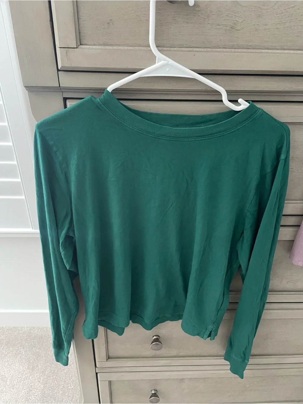 J Crew Vintage Jersey Cropped Long Sleeve Tee